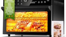 Heißluftfritteuse 30 L XXL Minibackofen Multikocher mit LED-Touchscreen mit Umluft 20 Programme