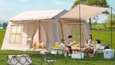 Zelt aufblasbar 8 Personen Camping Outdoor Campingzelt aufblasbar Glampingzelt wasserdicht
