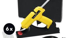 Heißklebepistole Heißluftpistole 230 V 25 W 200 °C kabellos nutzbar Tropfstopp Wechsel­düsen ideal