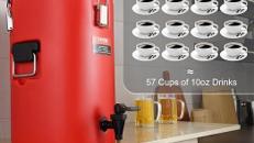 Wassertopf Isolierkanne Heißgetränkespender Kaltgetränkespender Getränkespender 17,2 L Edelstahl