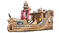Riesenrutsche und Hüpfburg Piratenschiff mieten