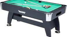 Pool Billard Billardtisch Tischbillard inkl. einem Satz Kugeln Aufbaudreieck 2 Queues mit Kreide