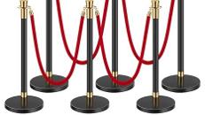 Absperrständer Absperrpfosten Absperrung Personenleitsystem 6 Stk. zur Steuerung von Menschenmengen