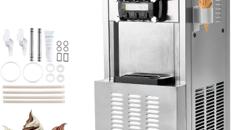 Kommerzielle Eismaschine Softeismaschine 34–44L/h Leistung 1850W freistehend 3 Geschmacksrichtungen