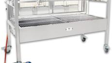 Lammgrill Drehspieß Hähnchengrill Gasgrill Spanferkelgrill Grillwagen Edelstahl Motor und Spieß