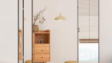 Ganzkörperspiegel 180x180 Tanzspiegel Therapiespiegel Standspiegel Multifunktionsspiegel auf Rollen