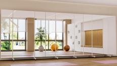 Partyspiegel Ganzkörperspiegel Konzertspiegel 200x180 zusammenklappbar Standspiegel Rollen Spiegel