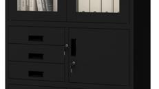 Wertschrank Tresor Metallschrank Tresor Safe Geheimfach Flügeltüre Schubladen 185x90x40 Stahlschrank