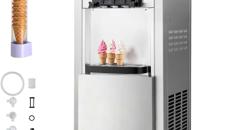 Kommerzielle Softeismaschine 2200 W Eismaschine 2 x 6 L freistehend 20-28 L/h 3 Geschmacksrichtungen