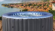 Whirlpool aufblasbar Spa bis 40°C 8 Personen 224 x 70cm In- Outdoor Pool ganzjährig 144 Massagedüsen