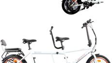 Tandem Beach Cruiser Fahrrad Erwachsene faltbares Tandem Dreisitzer 7 Gang Maximale Belastung 300 kg