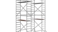 Alugerüst 10 m Rollgerüst Arbeitsbühne 5,7 m² Fläche Arbeitshöhe faltbares Raumgerüst Rollbock Alu