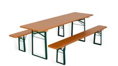 Bierzeltgarnitur / Biergarnitur breite Tische 67cm