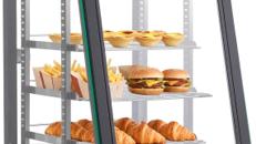 Wärmetheke 3-stöckig 57 L Warmhaltevitrine 800 W Warmhaltetheke 30–85 °C Speisenwärmer mit LED