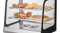 111 L Speisenwärmer 2-stufig kommerziell 850 W Speisenwärmer mit gehärtetem Glas und Dampfheizung