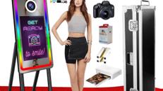 Magic Mirror Fotoautomat mit Drucker und Kamera quadratischem Aufhelllicht & Mini-PC + 21,5“ Touch