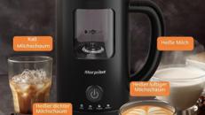 Milchaufschäumer 600 ml elektrisch 4 in 1 für Heiß- und Kaltgetränke 550W Latte-Design