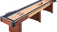 Shuffleboard Tisch 3,7 m Spieltisch Tischbowling kratzfester Spielplatz Bowling-Set 2 in 1