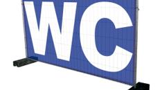 Banner WC für Bauzaun – Bauzaun
