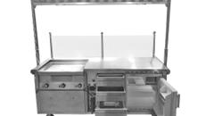 Imbissstand mit Absauge – Bartheke, Mobile Bar, Ausschanktheke, Eventtheke, Cateringzubehör