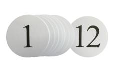 Tischnummern Set 1-12 – Miettisch, Eventtisch, Veranstaltungstisch, Partytisch, Tischzubehör