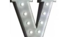 XXL Leuchtbuchstabe V – Leuchten & Lampen