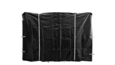 Seitenwand 3 x 2.1 m mit Eingang schwarz für Cateringzelt (schwer)