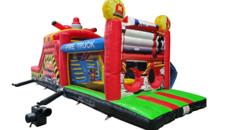 Hindernisparcour Feuerwehr – Springburg, Luftburg, Kinderhüpfburg, Eventmodul