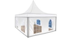 Pagode 5 x 5 m  mit Boden – Veranstaltungszelt, Festzelt, Eventzelt, Partyüberdachung