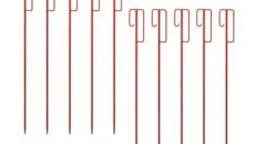 10x Absperrleinenhalter SET (Laterneneisen)