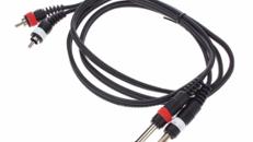 Cinch auf 6,3mm Klinke Kabel 1,5 m – Partyverleih