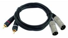 Cinch auf XLR male Kabel 1,5 m – Partyverleih