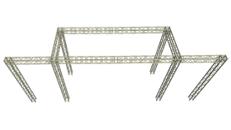 LED Wand Support mit Eventgewicht und Bannerausleger 11,20x 5,00 m