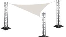 Sonnensegel SET 3x3x4,2 Meter – Marktschirm, Großschirm, Terrassenschirm, Schattenspender