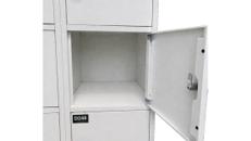 Schließfachschrank - 10 Fach Weiß – Garderobenständer
