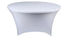 Stretchhusse Banketttisch D=180cm – Miettisch, Eventtisch, Veranstaltungstisch, Partytisch