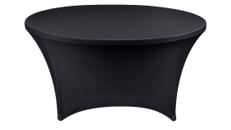 Stretchhusse Banketttisch D=150cm – Miettisch, Eventtisch, Veranstaltungstisch, Partytisch