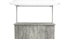 Buffet-Marktstand Weiß – Bartheke, Mobile Bar, Ausschanktheke, Eventtheke