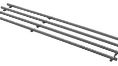 Stahl,- Aluminium Unterbau für 1x 0,5 x 5m Holzbodenelement