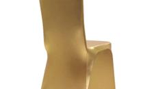 Stretchhusse Stuhl Gold – Mietstuhl, Eventstuhl, Veranstaltungsstuhl, Sitzmöbel