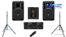 Bis ca. 50 Gäste Lautsprecher Musikanlage Beschallungsanlage Partyanlage Boxen Mischpult Doppel CD Player Mikrofon