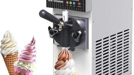 Eismaschine Softeismaschine 450 W 4–5 kg/h Leistung vertikal Selbstreinigung LCD-Display Restaurant