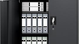 Messeschrank Wertschrank Aktenschrank Aufbewahrungsschrank Stahlschrank 3 Ebenen mit Schloss