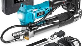 Fettpresse elektrisch hocheffizientes 6,4 oz/min 10000 PSI Kit mit 2 x 2,0Ah Batterien 39.4“