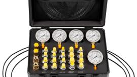 Hydraulikdruck Testkit Hydraulik Messgerät Hydrauliktester 10/60/160/400 / 600 Bar inkl. 5 Messgerät