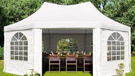 Pagodenzelt 4 x 5,5 m Pavillon Partyzelt Hochzeitszelt 22 qm Sommerfest