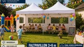 3 x 6 m Festzelt Pavillon Partyzelt Faltpavillon