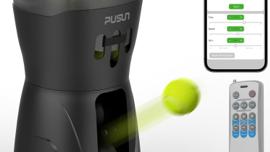 Indoor-Tennismaschine tragbare Tennisballmaschine Tennistrainer Ballwerfer leichte APP-Steuerung