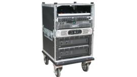 Großes Endstufenrack – Beschallungstechnik, Audiotechnik, Veranstaltungston, Tontechnik