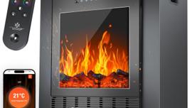 LED Standkamin Elektrokamin Terrassenheizung Heizstrahler Heizlüfter Flammensimulation Fernbedienung